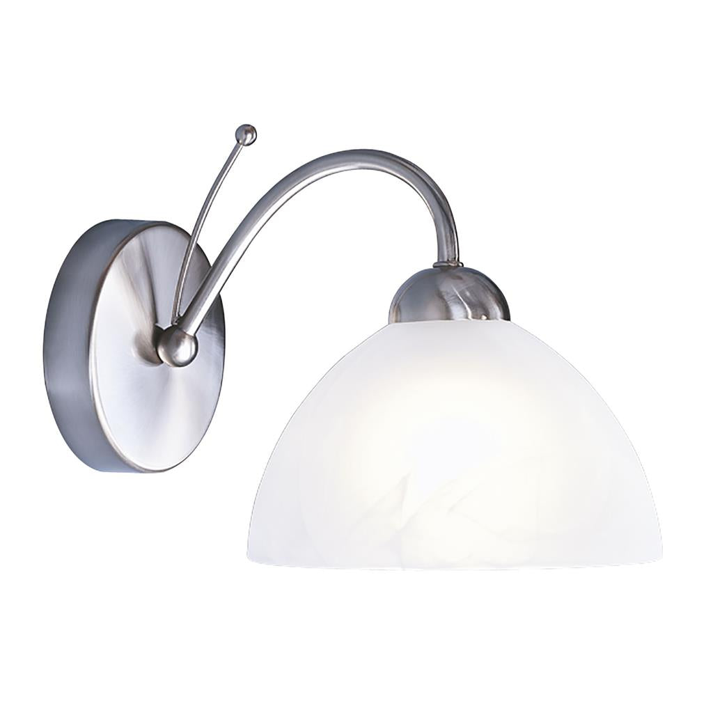 Milanese 1Lt Wall Light - Antique Brass/Satin Silver