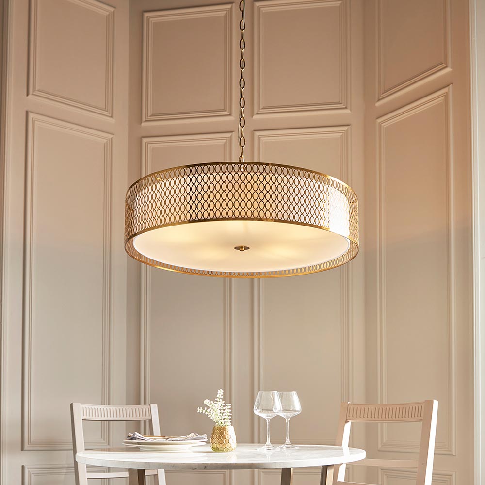 Cordero 3/5lt Pendant- Satin Nickel/ Gold Finishes