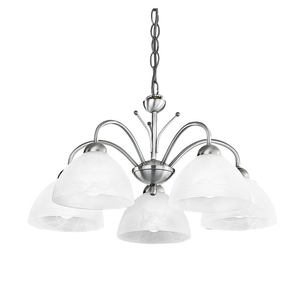Milanese 3/5Lt Multi-Arm Pendant - Antique Brass/Silver Finish