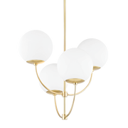 Carrie 4Lt Chandelier - Aged Brass