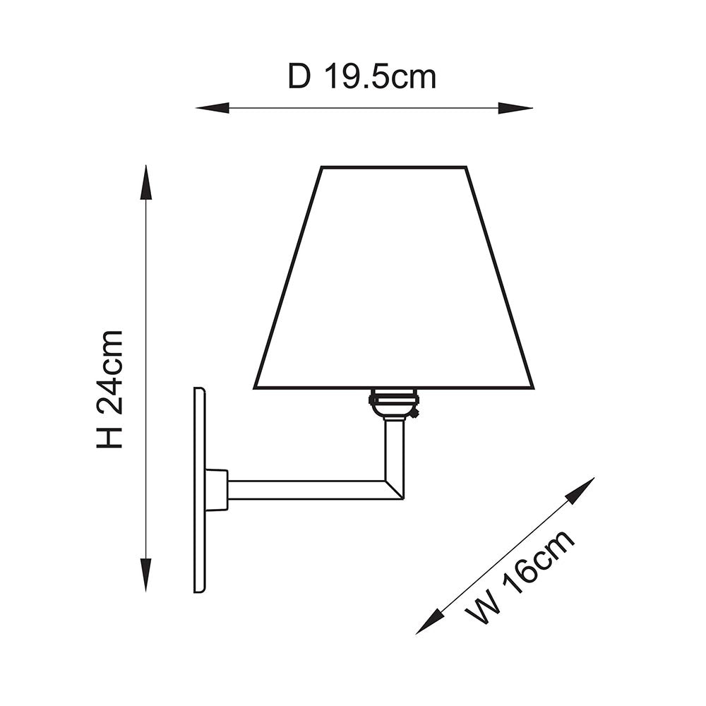 Anua Angle/ Curve 16cm Wall Light-Various Finishes