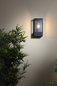 Minerva PIR Box Lantern - Black/ Anthracite Finish