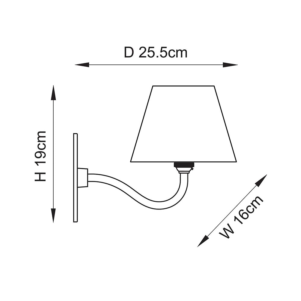 Ripple Curve  16cm Wall Light- Various Finishes