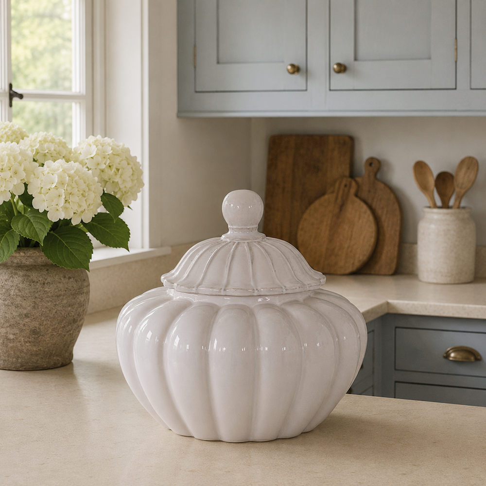 Bari White Jar