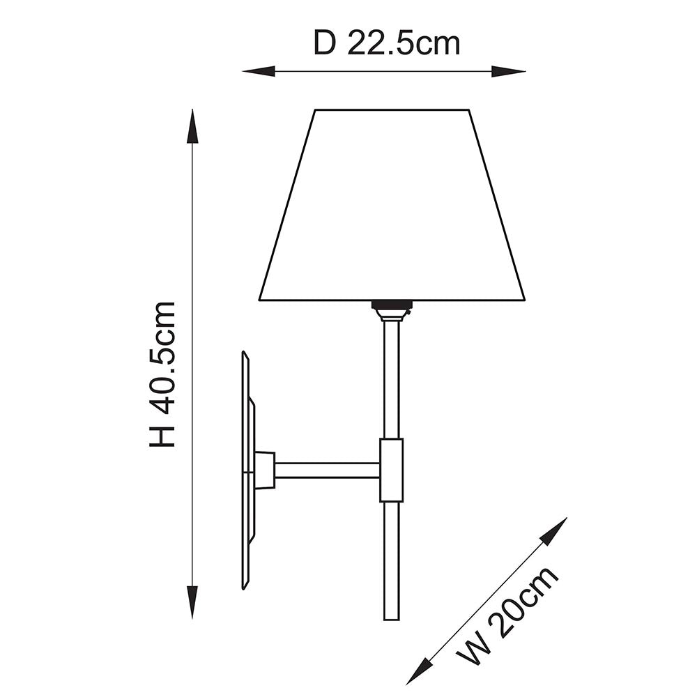 Diamond Tall 20cm Wall Light- Various Finishes