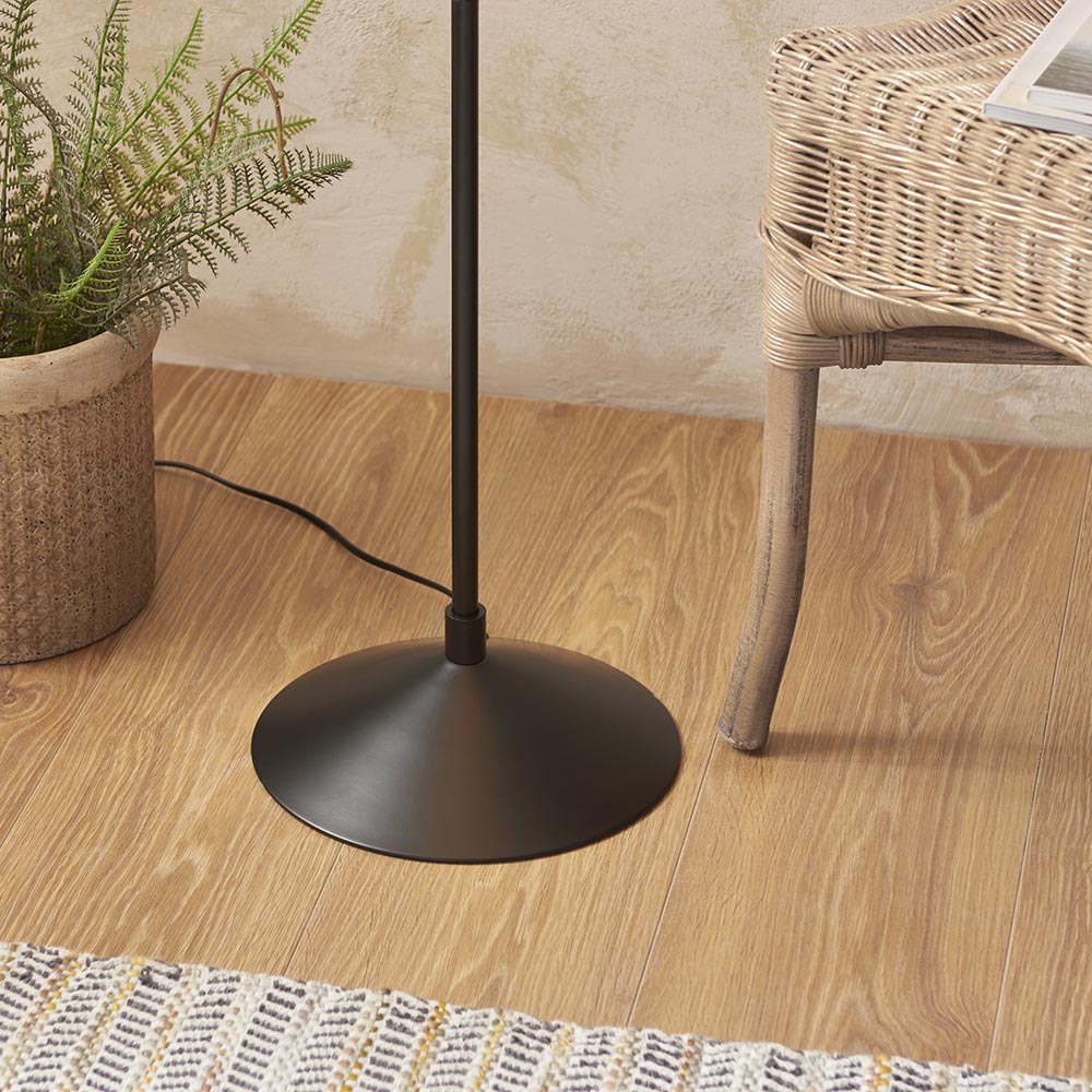 Canopus Floor Lamp - Matt Black/Aged Brass Finish E27