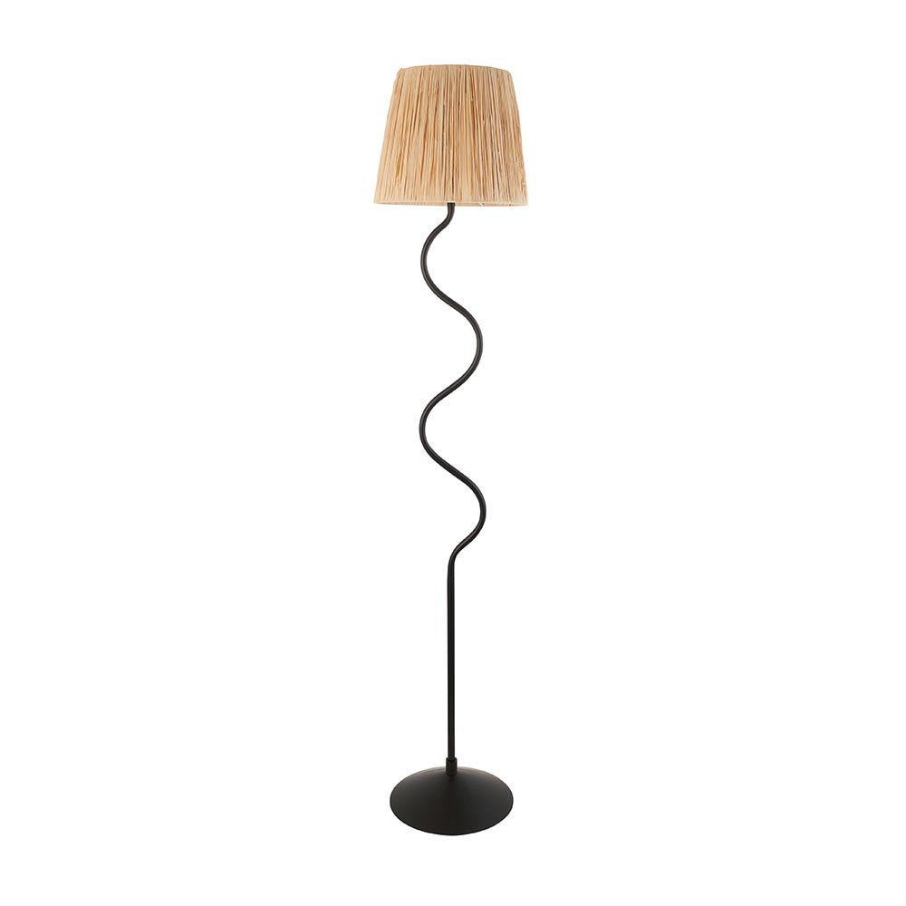 Canopus Floor Lamp - Matt Black/Aged Brass Finish E27