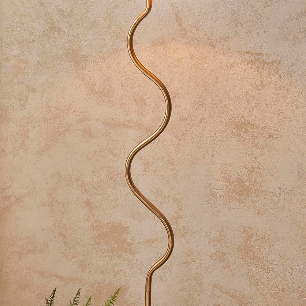 Canopus Floor Lamp - Matt Black/Aged Brass Finish E27