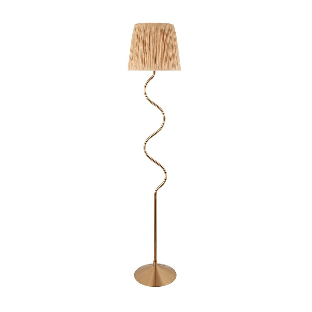 Canopus Floor Lamp - Matt Black/Aged Brass Finish E27