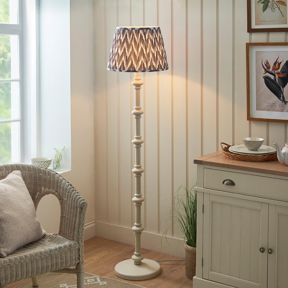 Nivara Zigzag Floor Lamp In Various Finishes B22