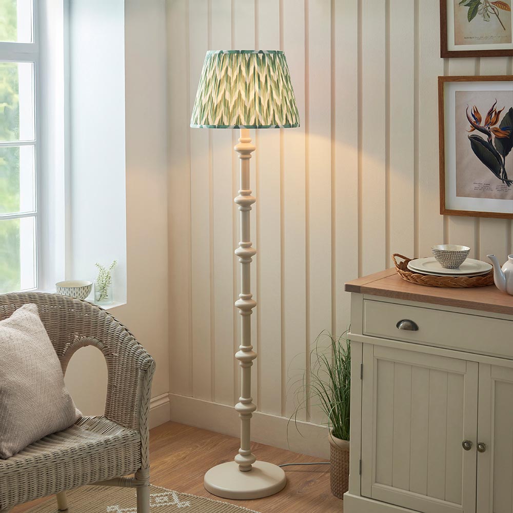 Nivara Zigzag Floor Lamp In Various Finishes B22