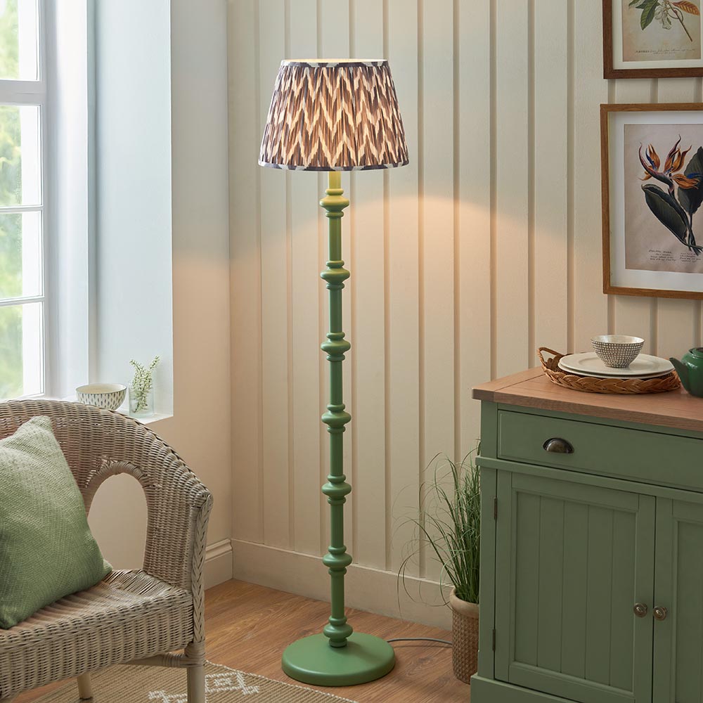 Nivara Zigzag Floor Lamp In Various Finishes B22