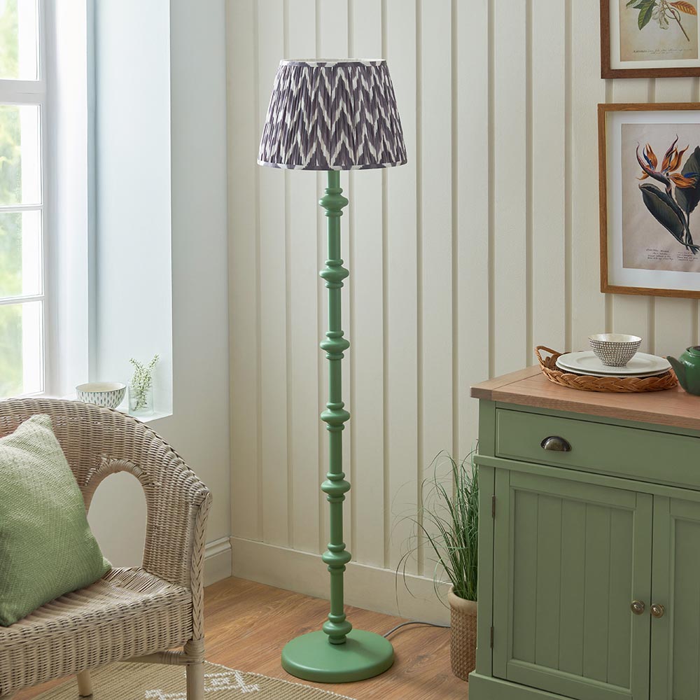 Nivara Zigzag Floor Lamp In Various Finishes B22