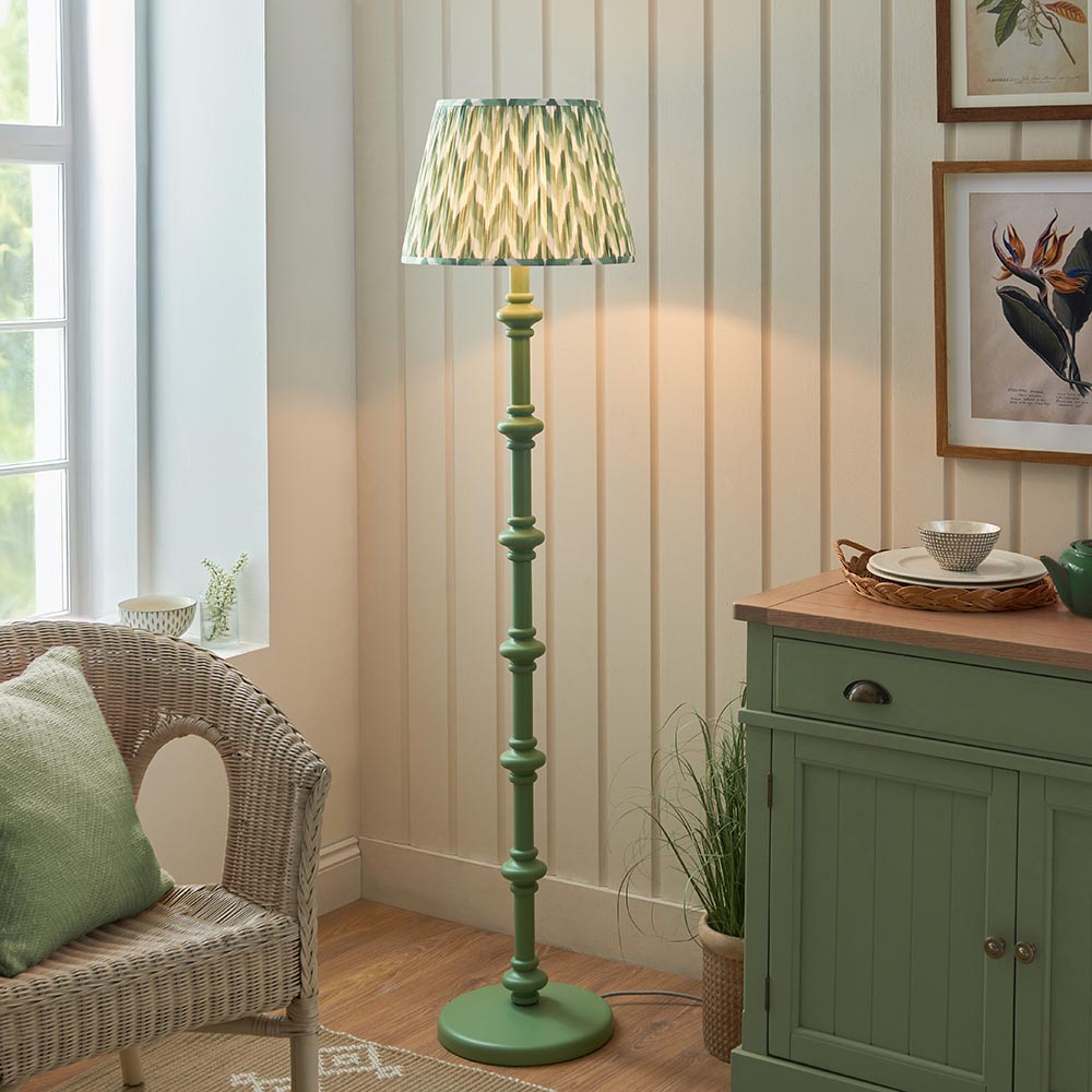 Nivara Zigzag Floor Lamp In Various Finishes B22