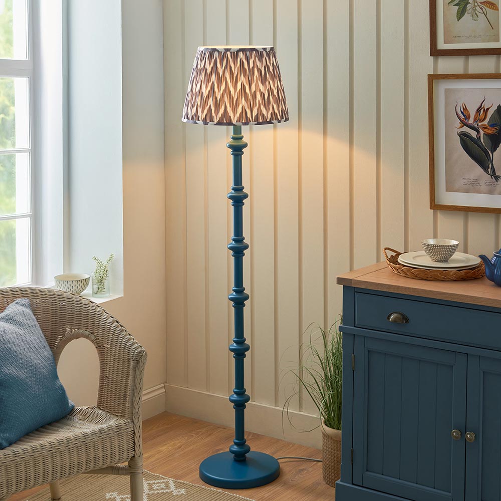 Nivara Zigzag Floor Lamp In Various Finishes B22