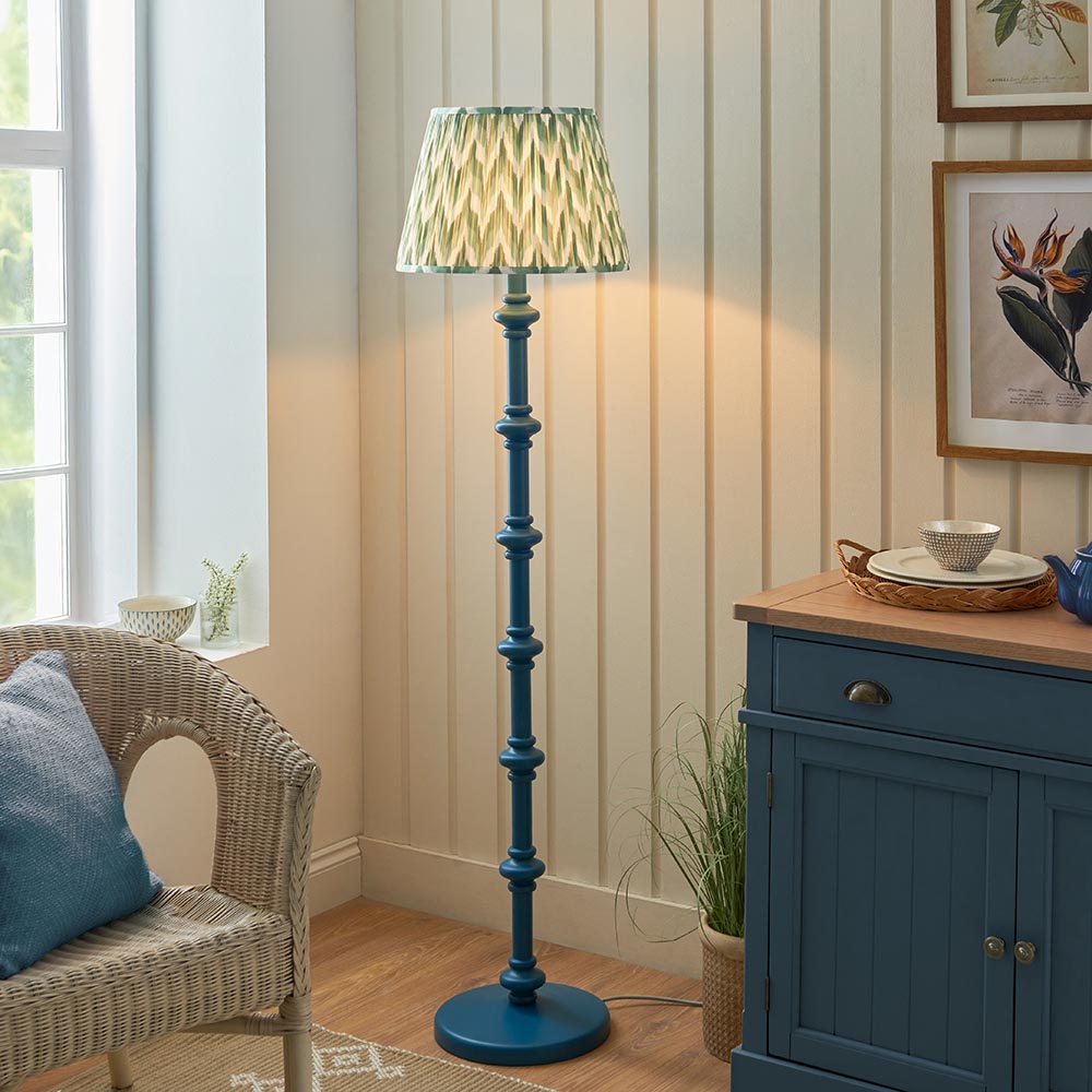 Nivara Zigzag Floor Lamp In Various Finishes B22