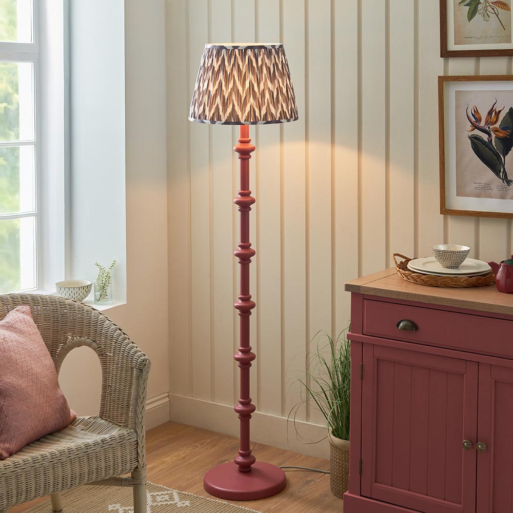 Nivara Zigzag Floor Lamp In Various Finishes B22