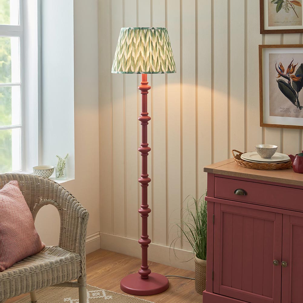 Nivara Zigzag Floor Lamp In Various Finishes B22