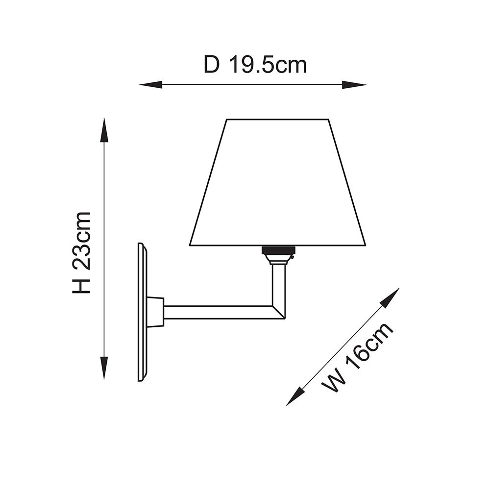 Dahlia Angle 16cm Wall Light- Various Finishes