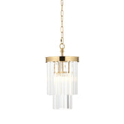 Conaston 1Lt/ 4Lt Pendant- Brushed Brass Finish