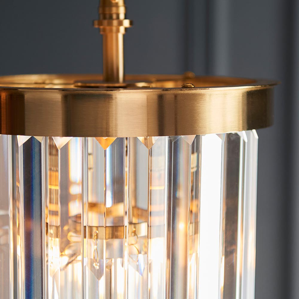 Conaston 1Lt/ 4Lt Pendant- Brushed Brass Finish
