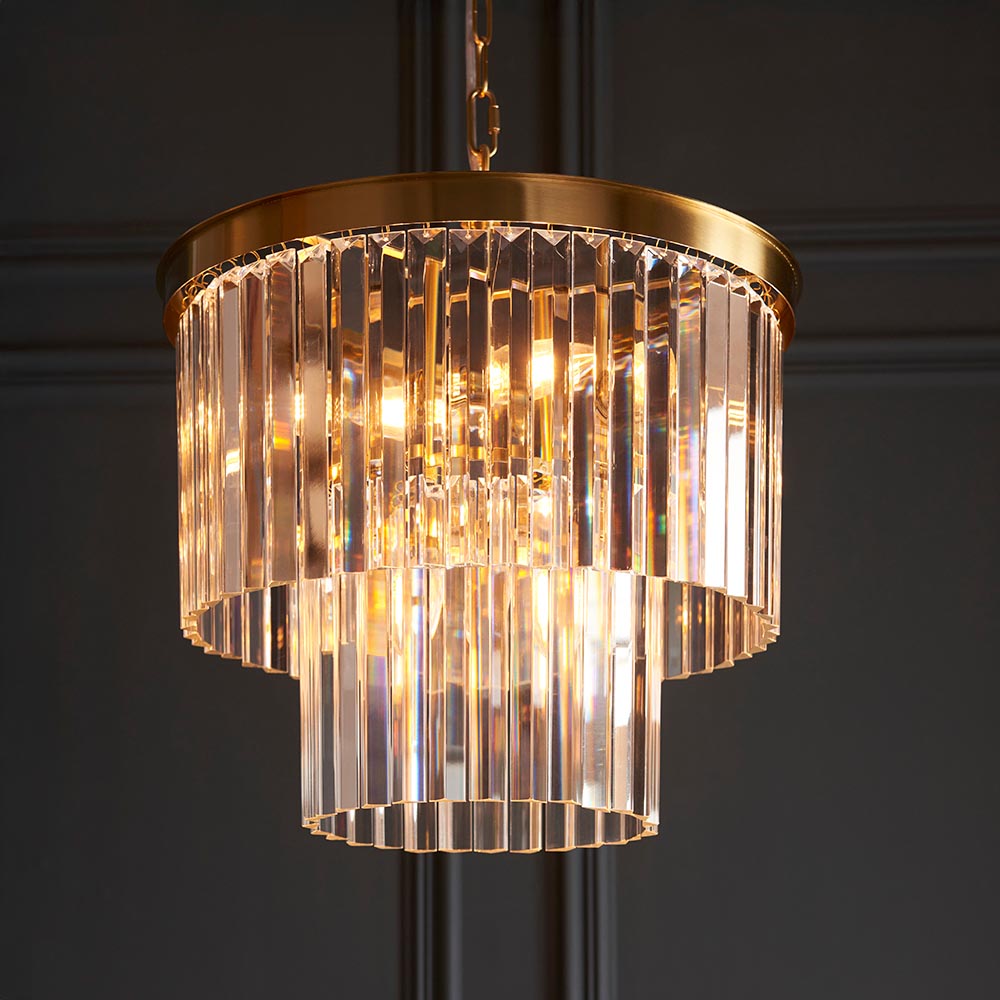 Conaston 1Lt/ 4Lt Pendant- Brushed Brass Finish