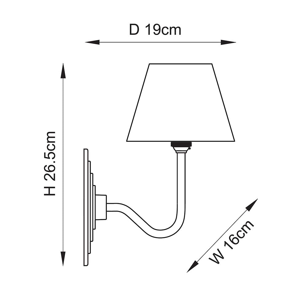Halo Swan 16cm Wall Light- Various Finishes