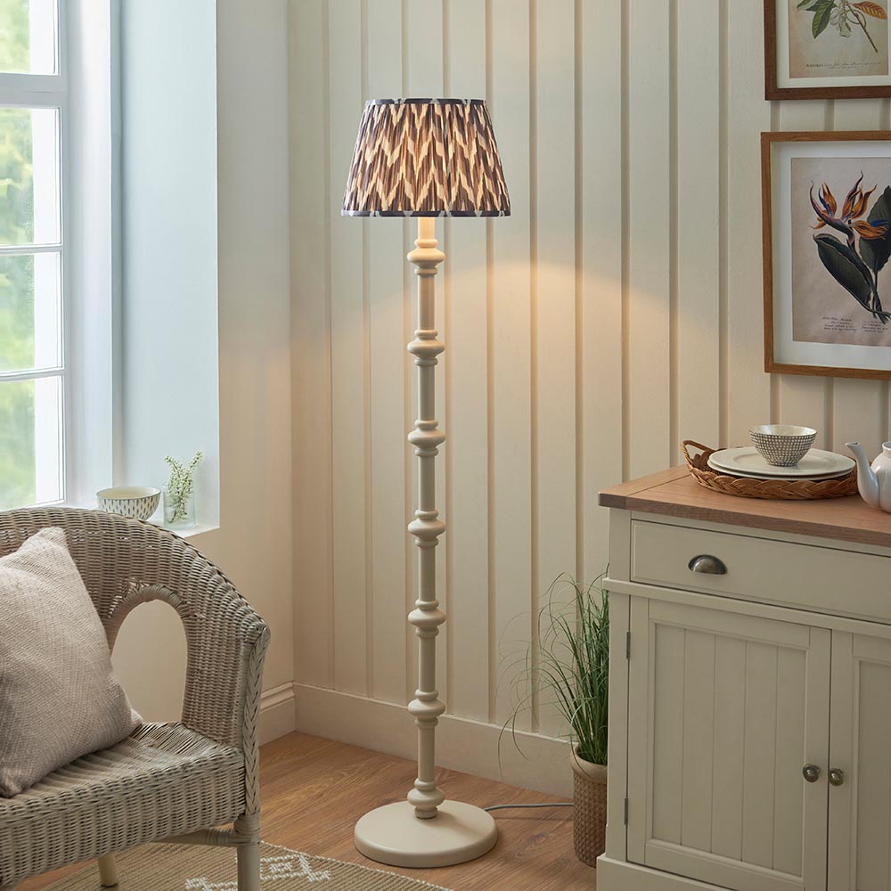 Nivara Zigzag Floor Lamp In Various Finishes B22