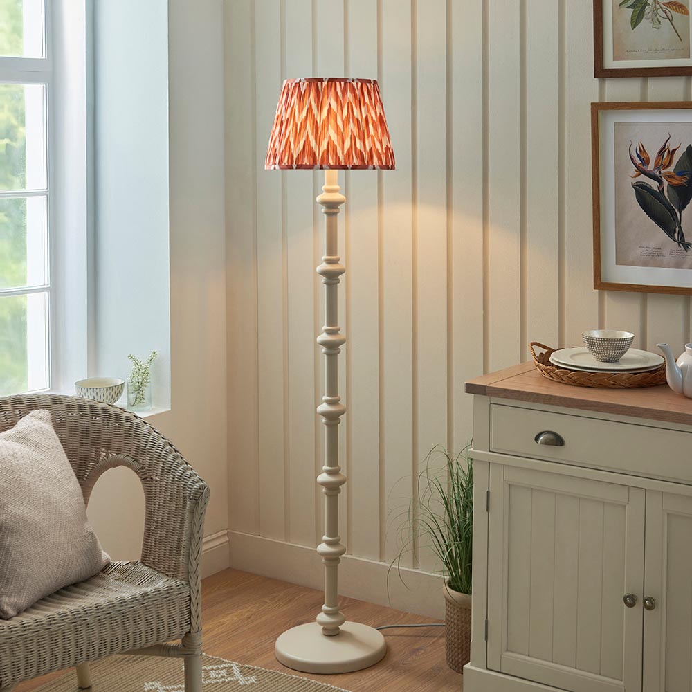 Nivara Zigzag Floor Lamp In Various Finishes B22