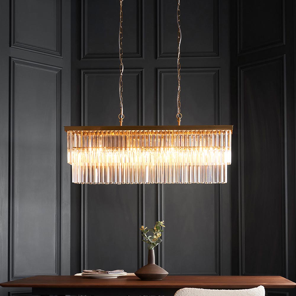 Calella 4Lt Linear Pendant - Brushed Brass Finish