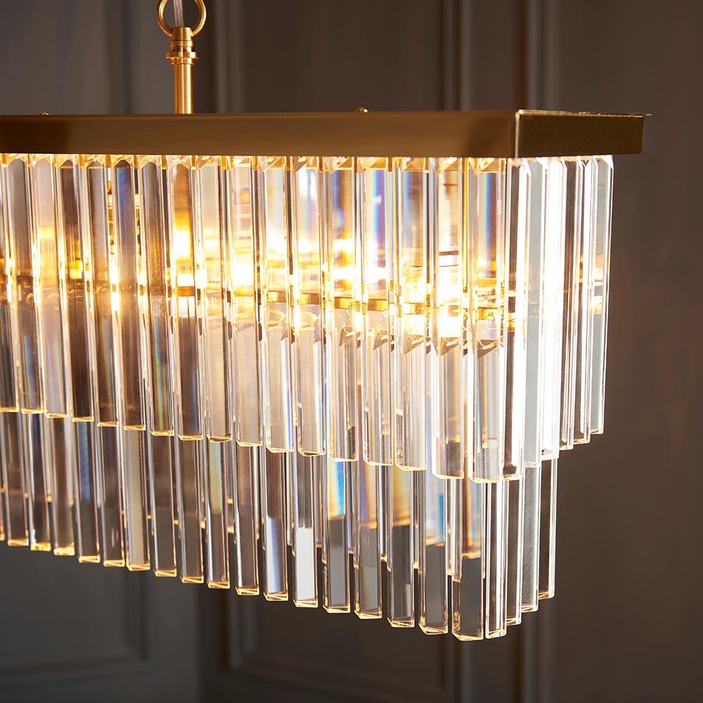 Calella 4Lt Linear Pendant - Brushed Brass Finish