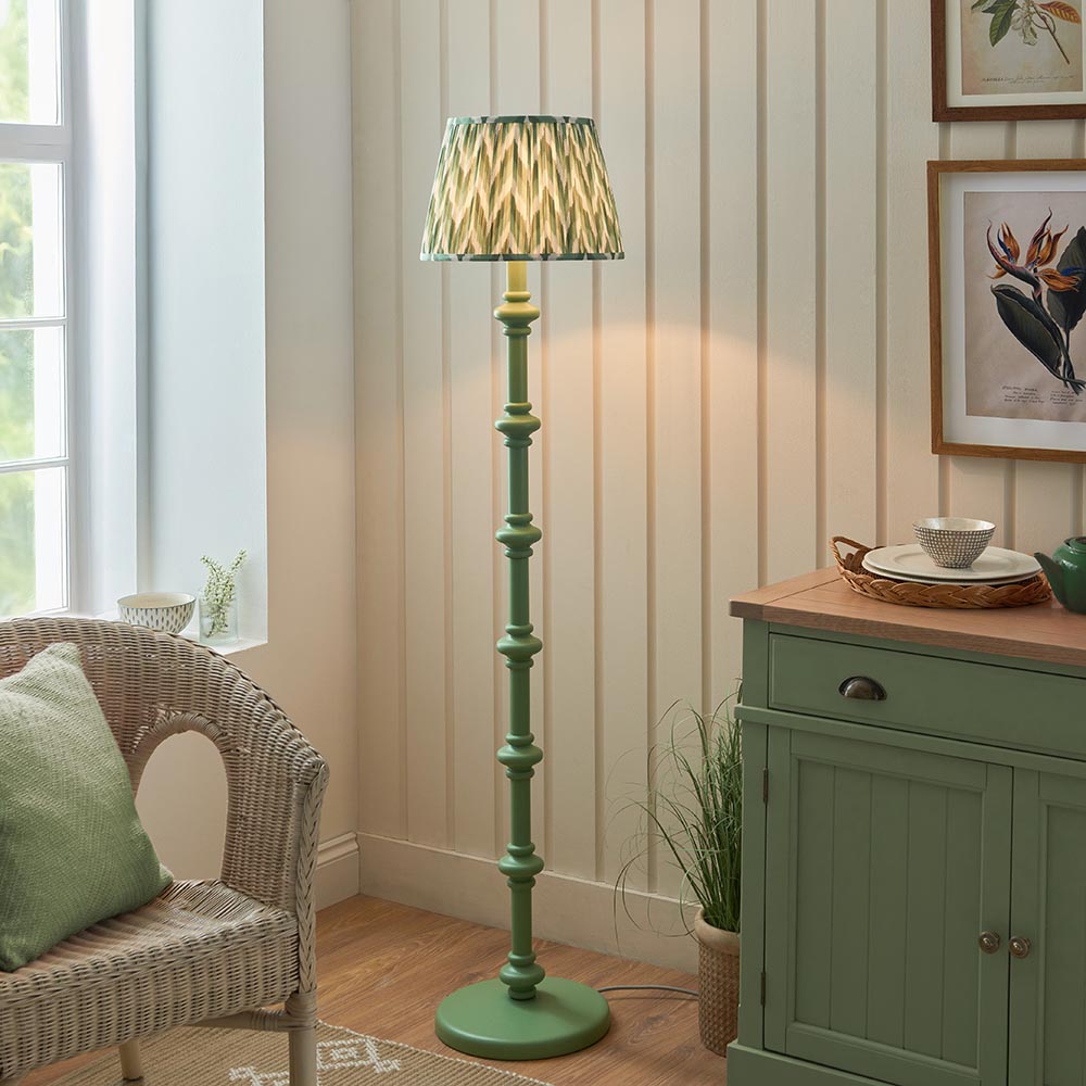 Nivara Zigzag Floor Lamp In Various Finishes B22