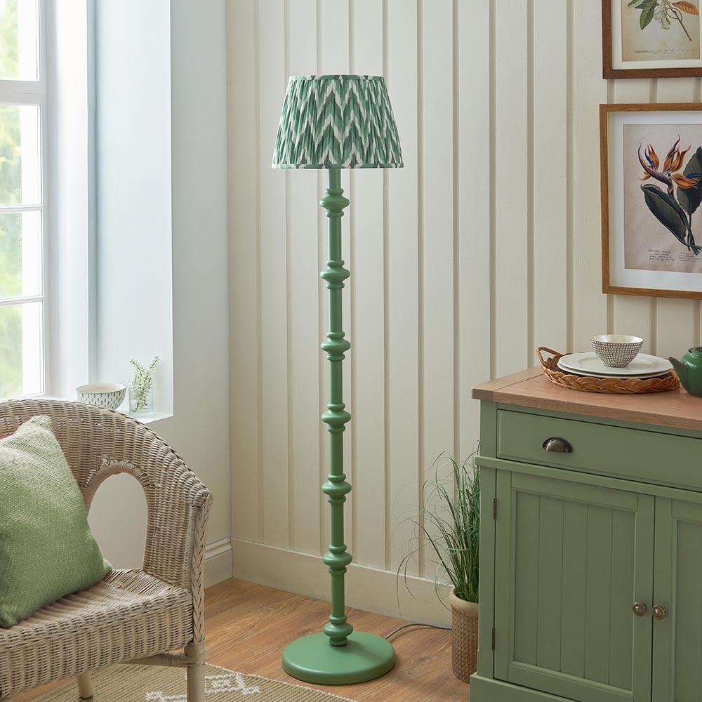 Nivara Zigzag Floor Lamp In Various Finishes B22