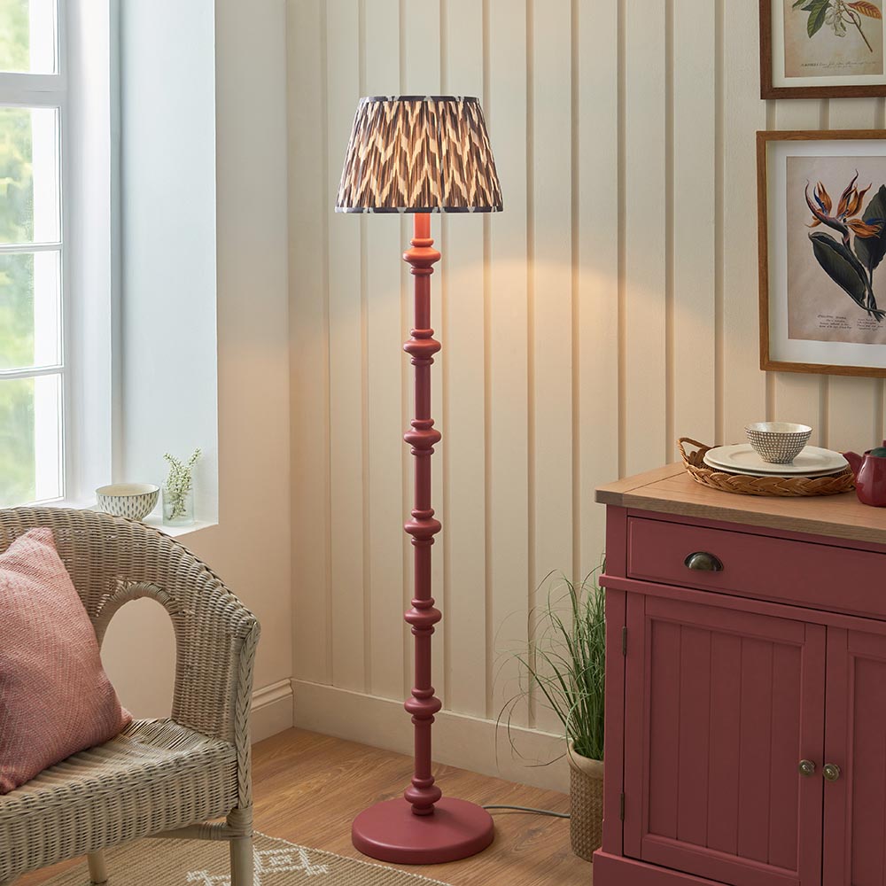 Nivara Zigzag Floor Lamp In Various Finishes B22