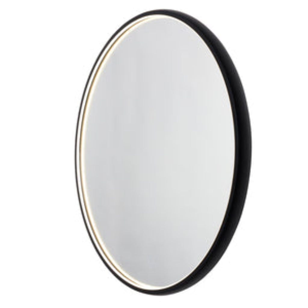 Roc LED Framed Bathroom Mirror with Demist- Black