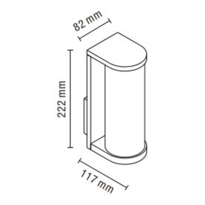 Akuma Ribbed Outdoor Wall Light