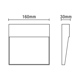 Puya 10/16cm LED  Square Wall Light- Anthracite Finish