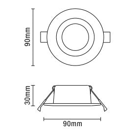 Eden 7 Watt LED Adjustable IP65 Colour Changing Downlight- Various Finishes