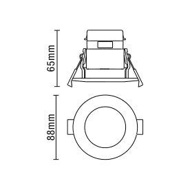 Rhom Fixed LED Fire Rated IP65 Recessed Downlight- Various Finishes