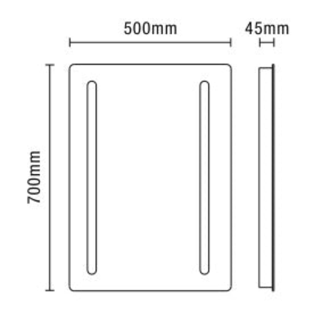 Ecti LED Bathroom Mirror Wall Light with Shaving Socket – Chrome