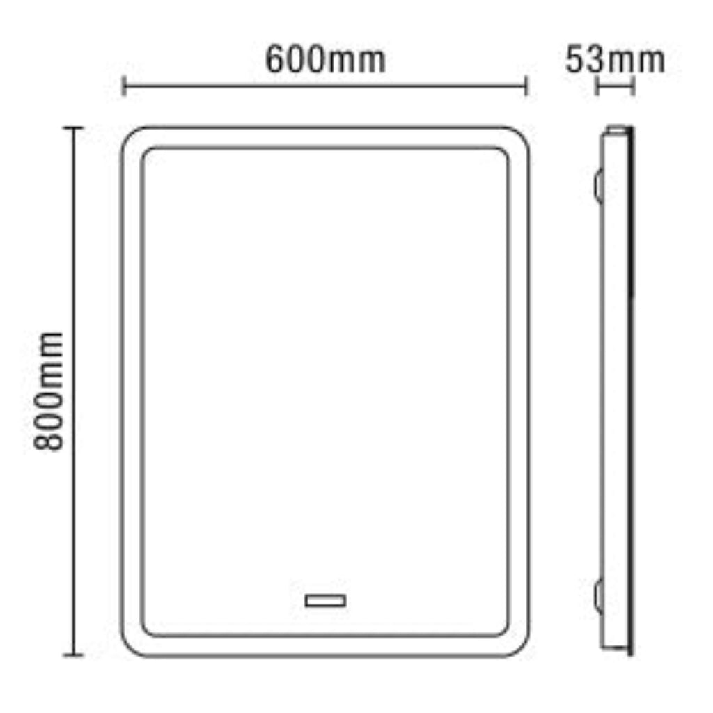 Nor LED Bathroom Mirror Touch Sensitive Wall Light – Chrome