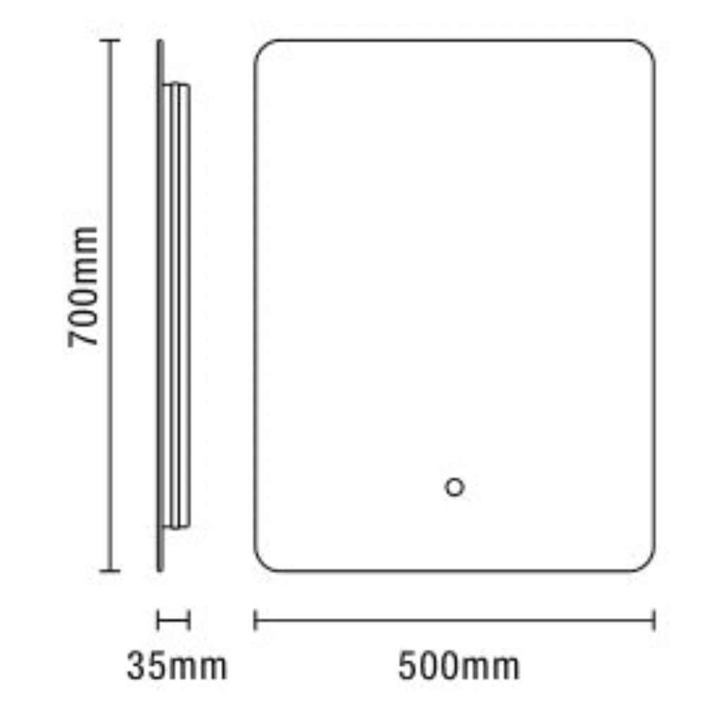 Mar LED Mirror with Demist