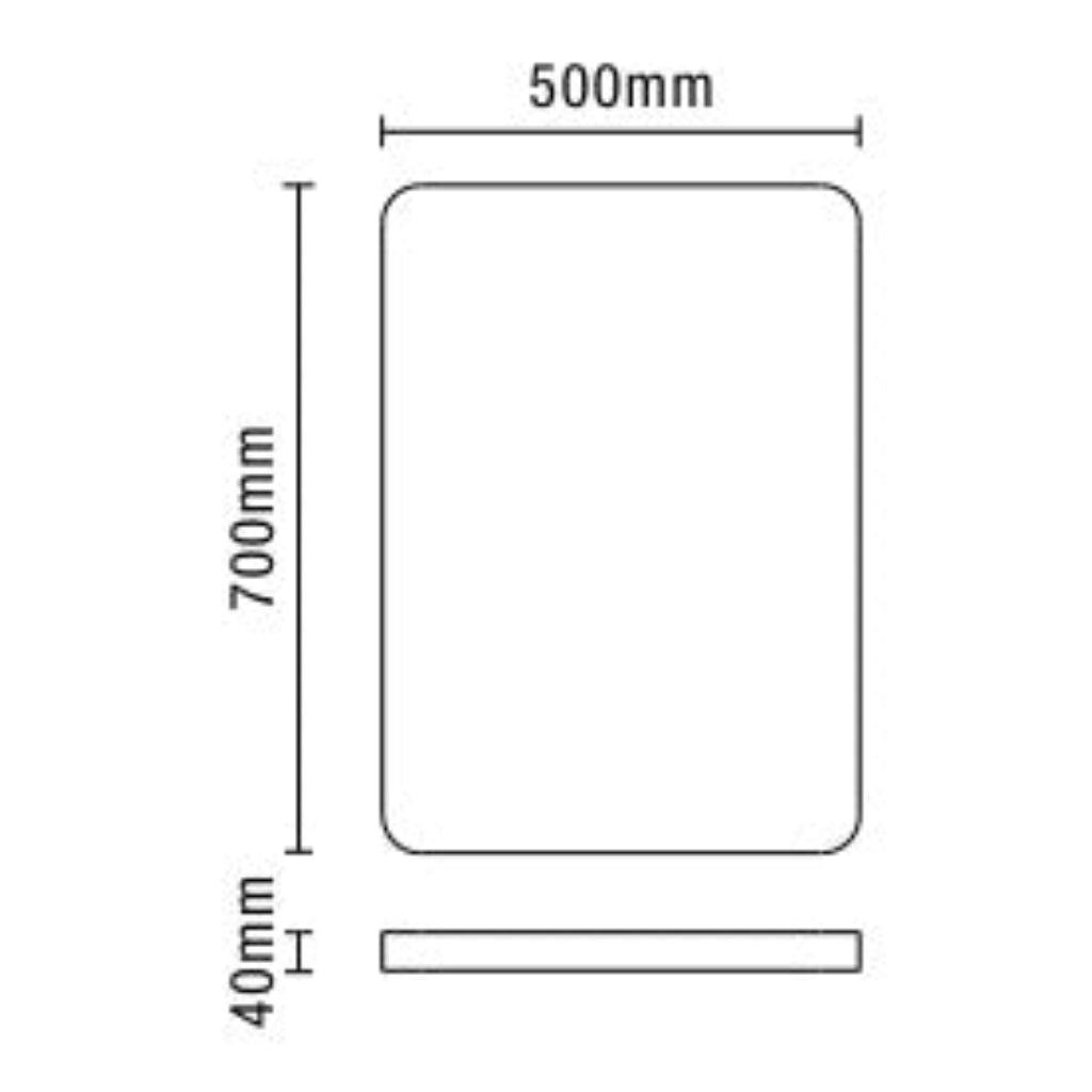 Lori CCT LED Bathroom Mirror with Motion Sensor and Demist- Satin Brass/ Matt Black