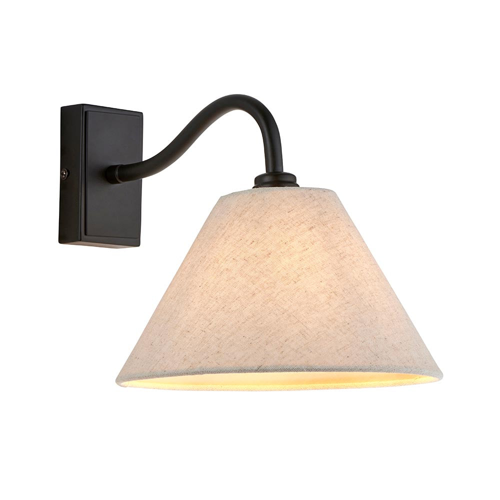 Knole Wall Light- Black/ Antique Brass Finishes