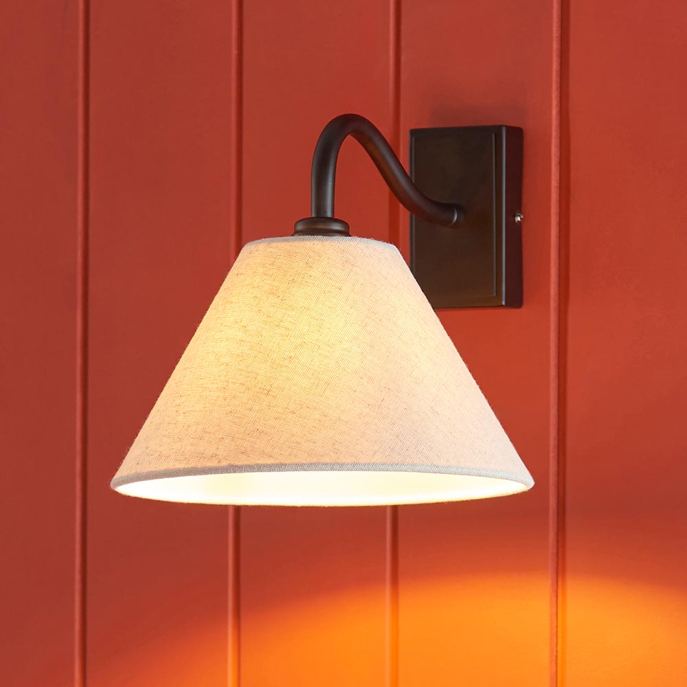 Knole Wall Light- Black/ Antique Brass Finishes