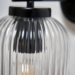 Stanton Ribbed Glass Outdoor Wall Light