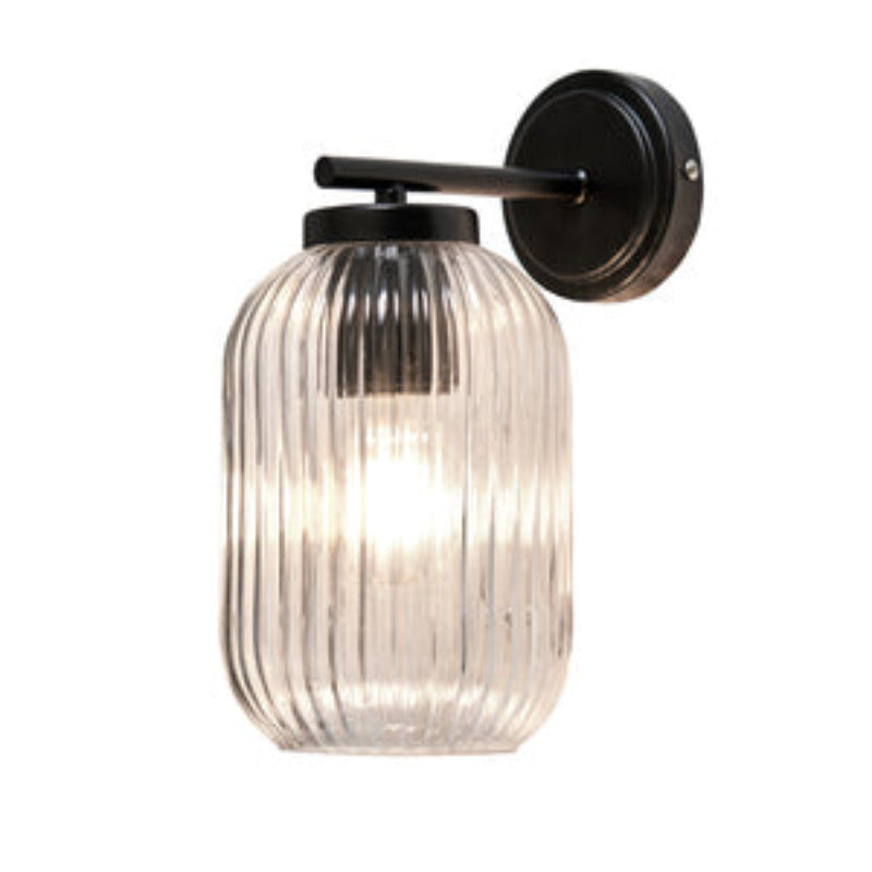 Stanton Ribbed Glass Outdoor Wall Light