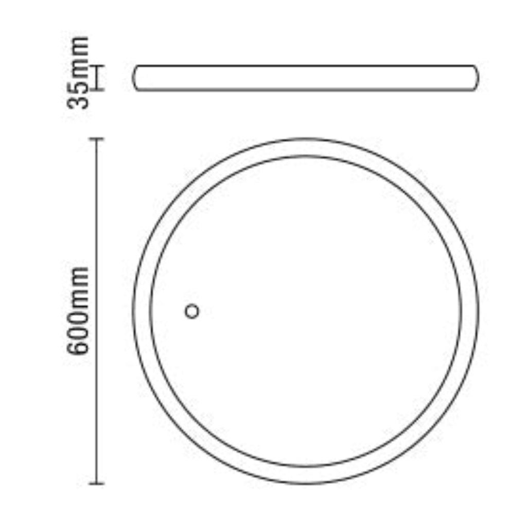 Roc LED Framed Bathroom Mirror with Demist- Black