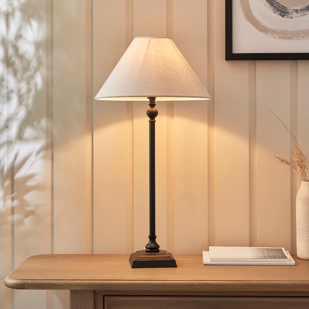 Lille Table 22cm/ 31cm Shade- Black/ Brass Base Finishes