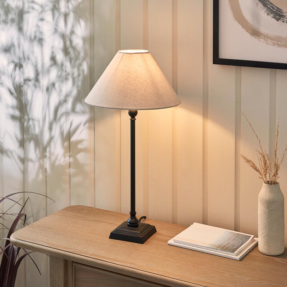 Lille Table 22cm/ 31cm Shade- Black/ Brass Base Finishes